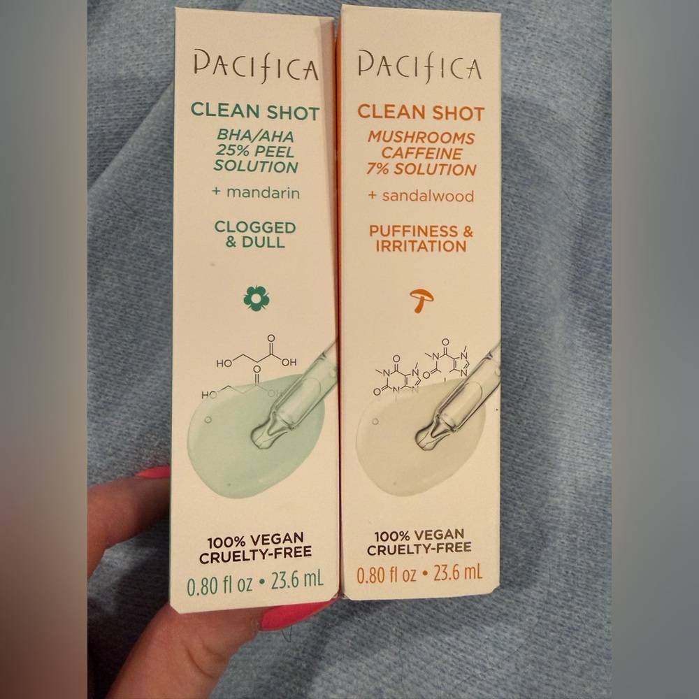 Clean Shot BHA/AHA 25% Peel Solution + Mandarin & Mushroom Caffeine 7% Solution